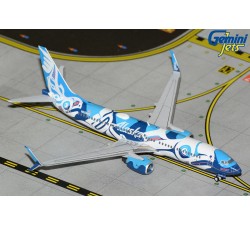 阿拉斯加航空 Alaska Airlines Boeing 737-800S 'Salmon People' 1:400