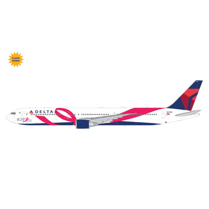 Delta Airlines Boeing 767-400ER 'BCRF' breast cancer red ribbon (Flaps-down version) 1:200