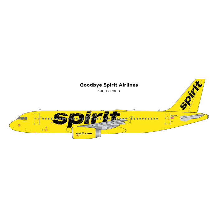 精神航空 Spirit Airlines Airbus A320-200 'final revenue flight' 1:400