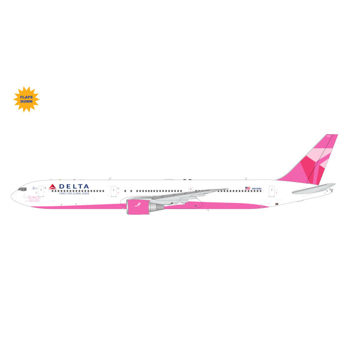 Delta Airlines Boeing 767-400ER 'pink plane/breast cancer' (Flaps-down version) 1:200